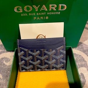 NEW Goyard Saint-Sulpice Cardholder, Navy Blue, Authentic